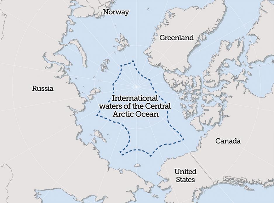 Boundaries of the Central Arctic Ocean.