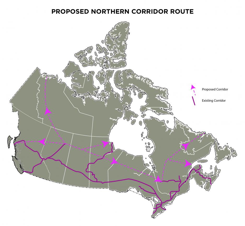 A map of the proposed Northern Corridor. (Illustration: Theschool/Wikimedia Commons)