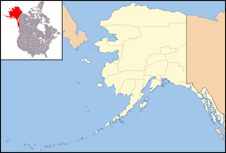 Map of Alaska in relation to the US Source: Wikimedia