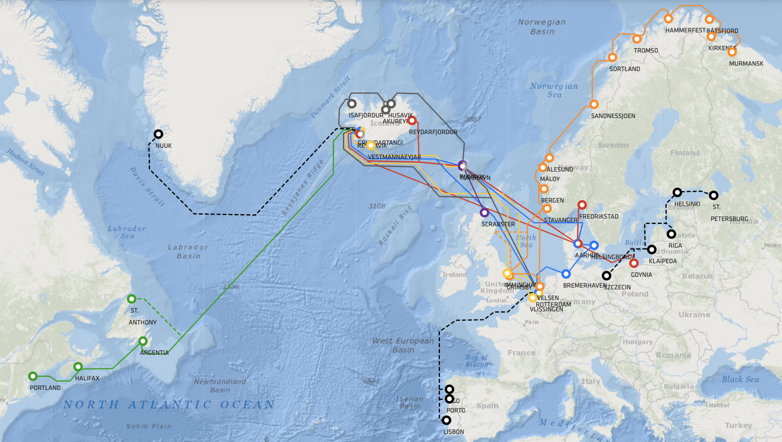 Eimskip Map Eimskip Map