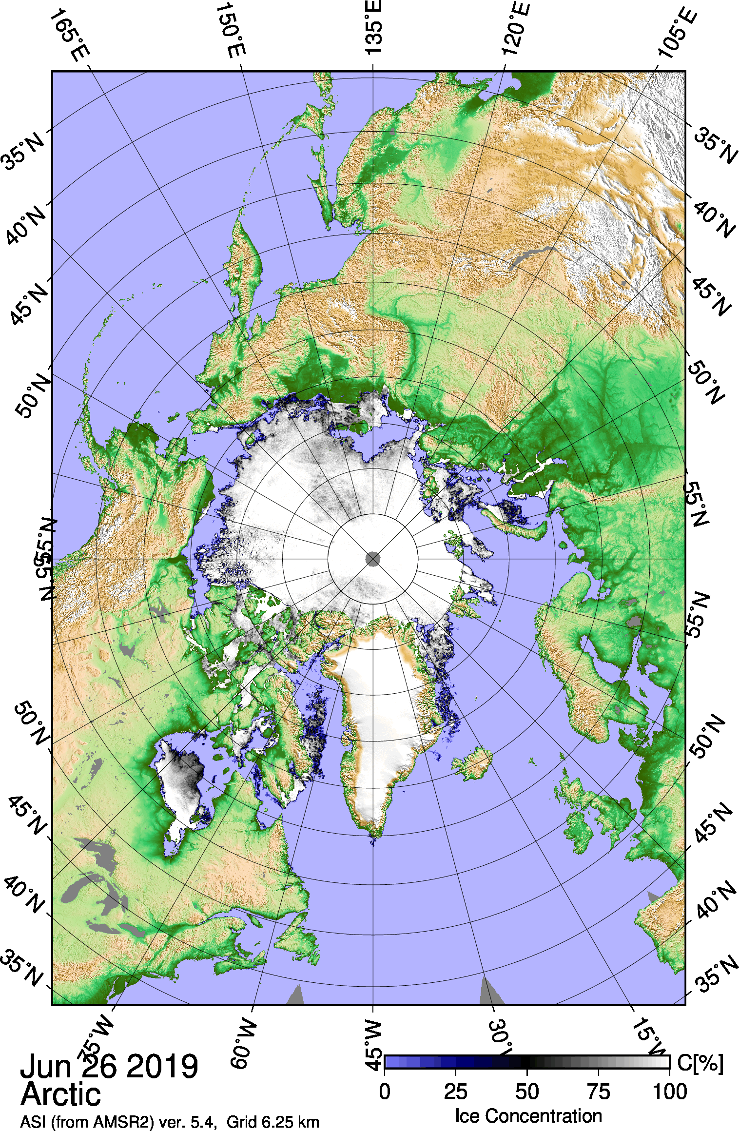 Ice coverage Ice coverage