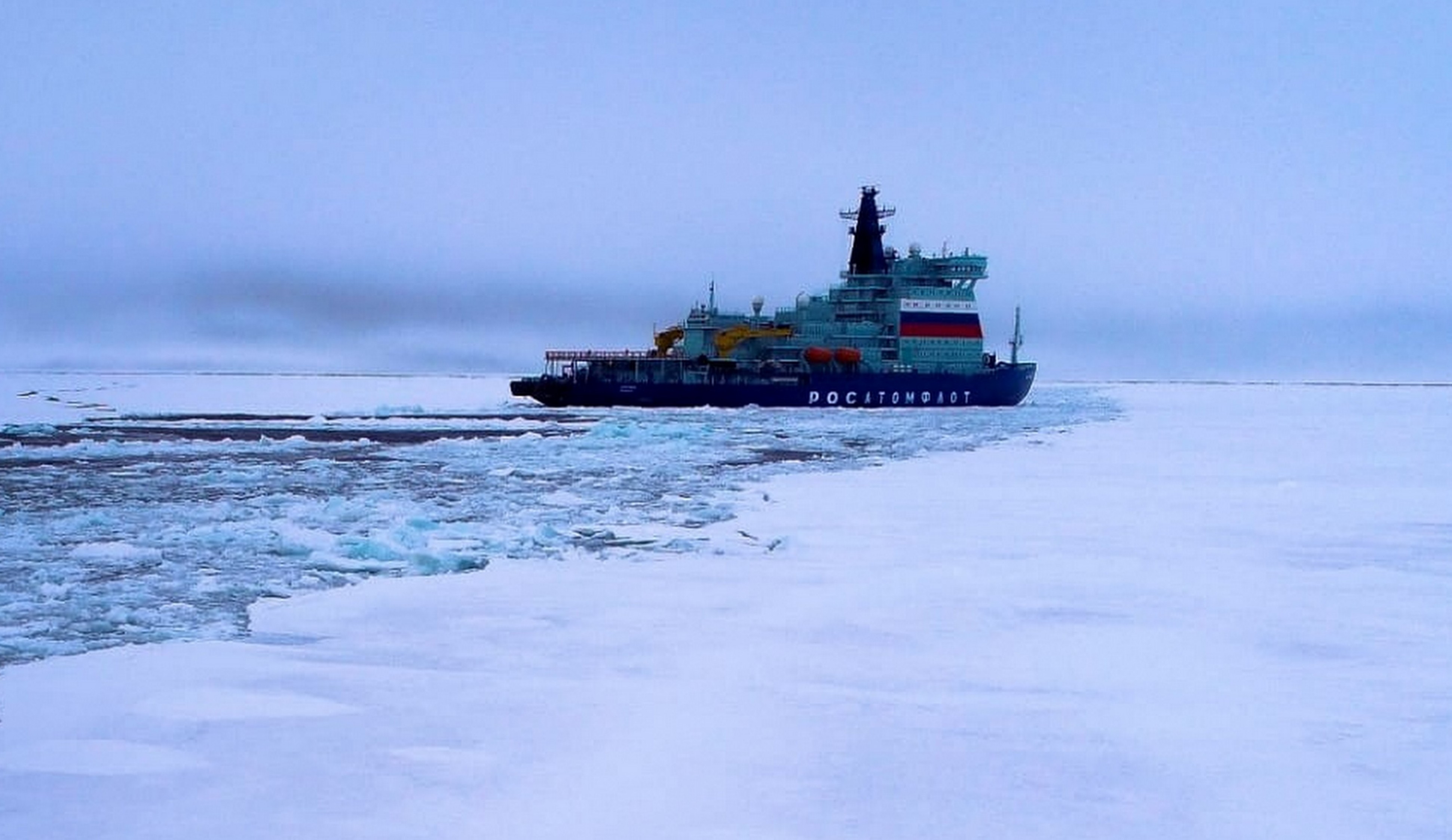 Russia New Super Icebreaker Reaches North Pole During Ice Trials
