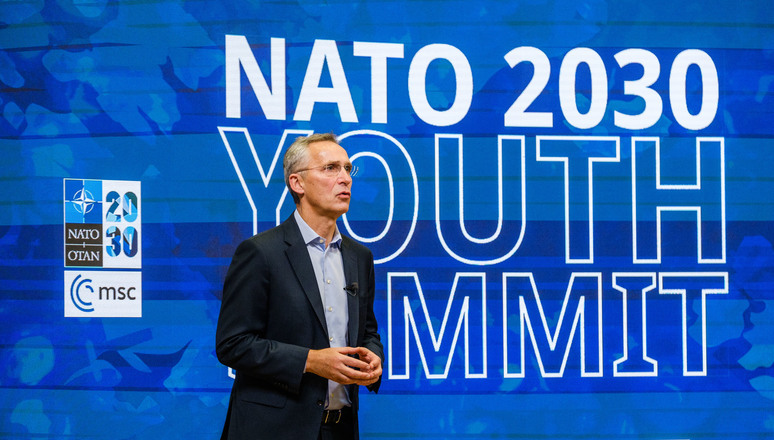 Jens Stoltenberg åpner Nato 2030 youth summit. (Foto Nato) Jens Stoltenberg åpner Nato 2030 youth summit. (Foto Nato)