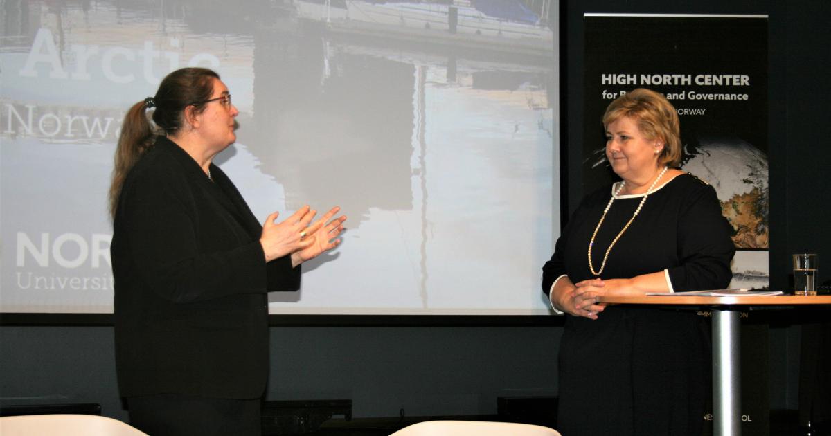 Prime Minister Erna Solberg Joins Youth Debate At High North Dialogue