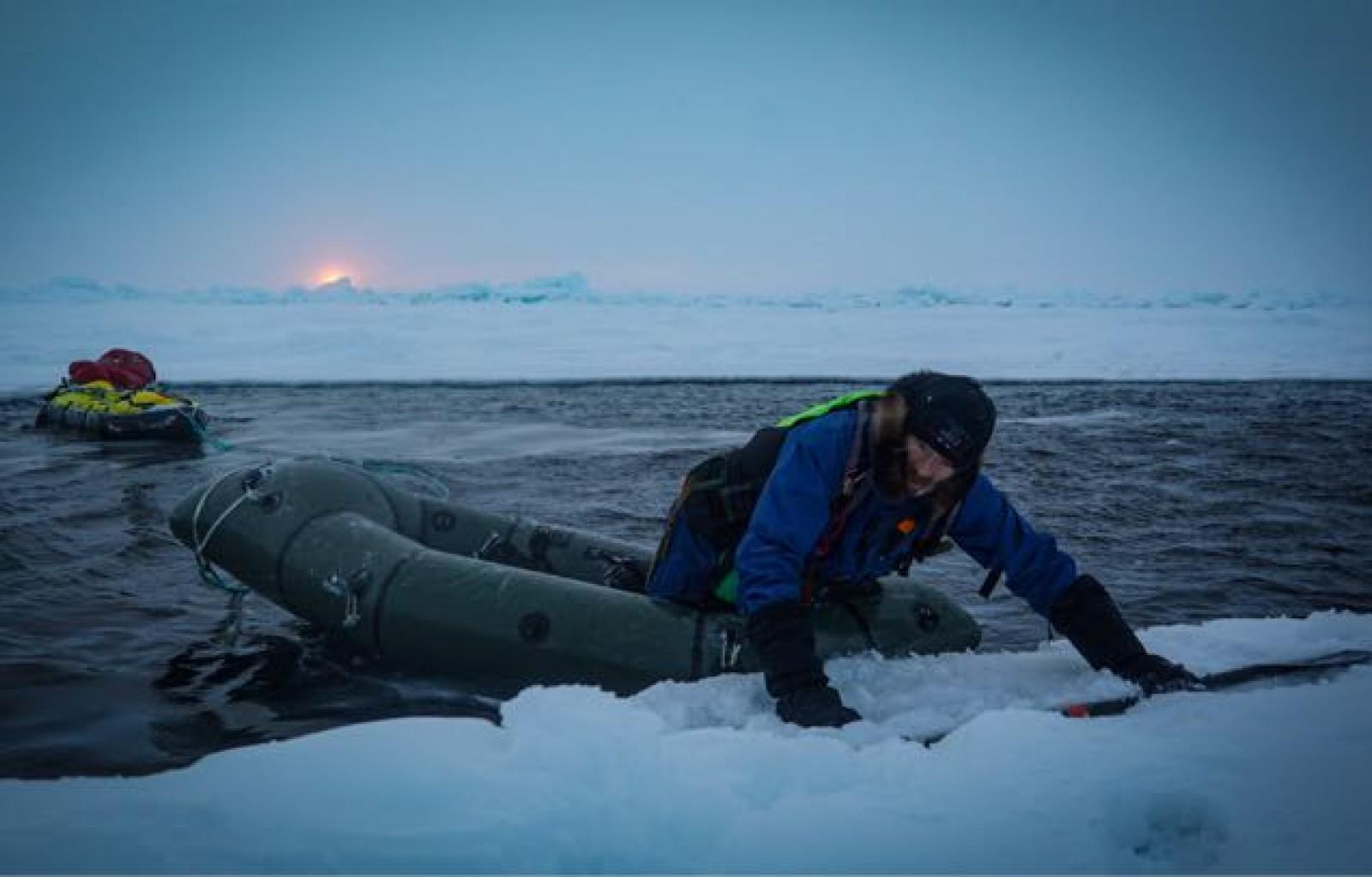 Crossing The North Pole Ice Breaking Under Your Feet