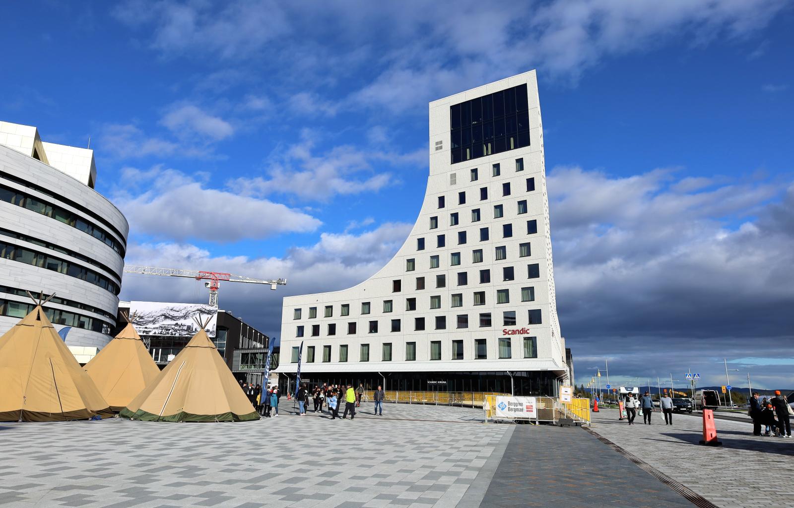Det nye Scandic-hotellet i Kiruna. 