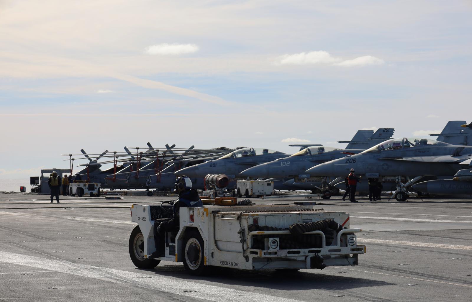F-18 på USS Gerald R. Ford