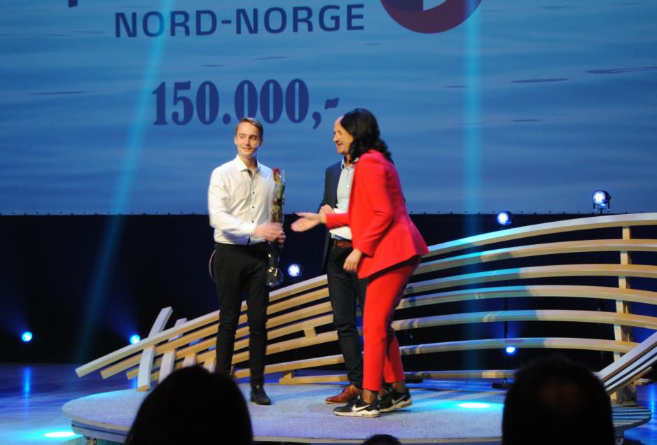 Erlend Gabrielsen har akkurat mottatt 150.000 kroner til videre utvikling av teknologien for lungeundersøkelser - via elektronstetoskop og sky-teknologi. (Foto: Arne F. Finne).