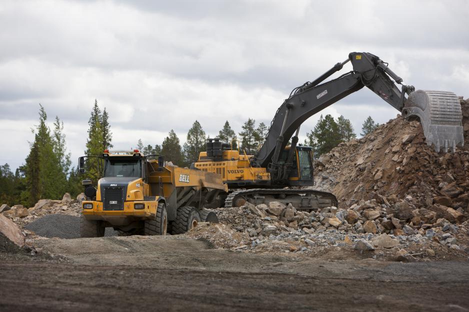 Om fem til ti år skal alt utstyr til både gruvedrift og tunneldrift være utslippsfri, lover sjefene i LKAB og LNS. (Illustrasjonsfoto: Gruvberget, LKAB, Fredric Alm/LKAB).