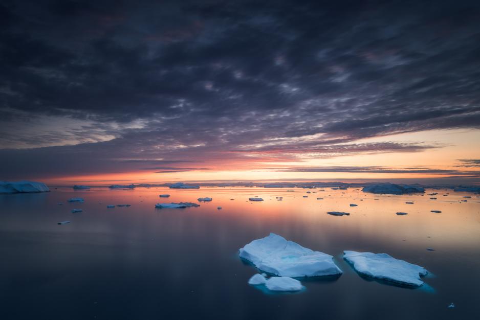 Ice floes in the Arctic Ocean on the west side of Greenland Ice floes in the Arctic Ocean on the west side of Greenland
