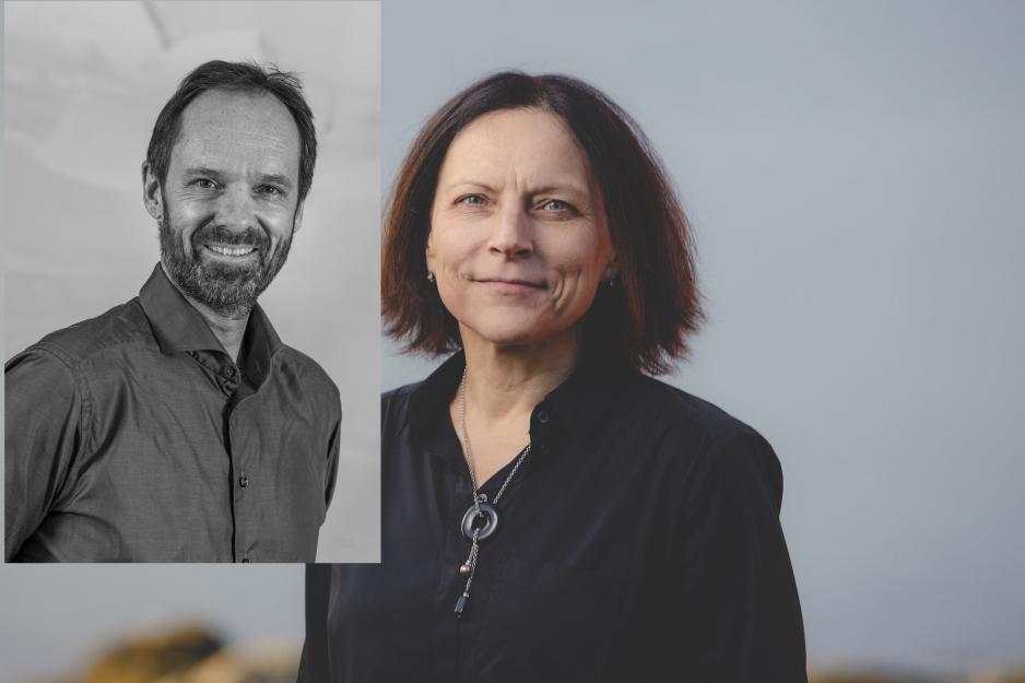 Direktør Jan Gunnar Winter og prosjektleder Anne Katrine Normann ved Senter for hav og Arktis Direktør Jan Gunnar Winter og prosjektleder Anne Katrine Normann ved Senter for hav og Arktis