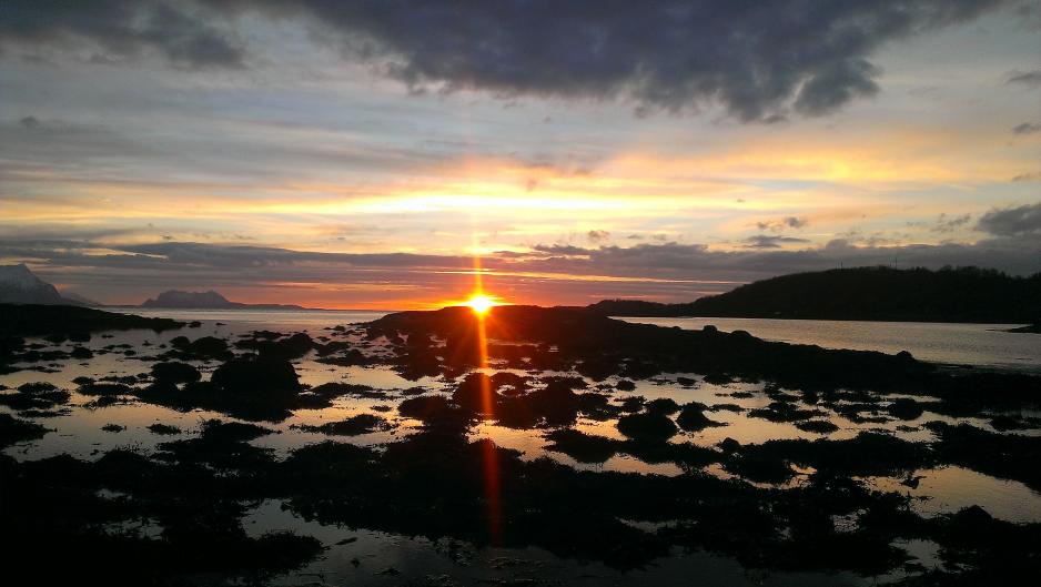 Bodø i solnedgang Bodø Bodøsjøen Solnedgang
