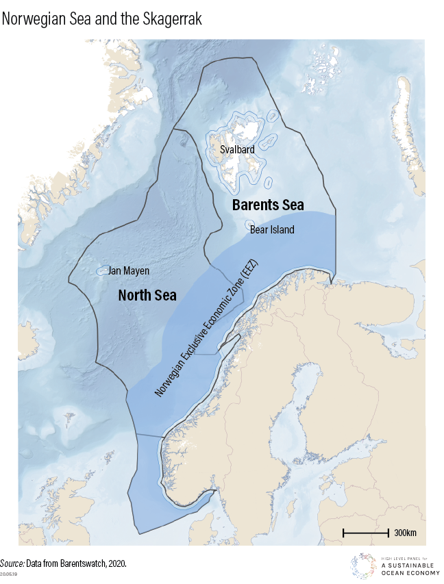 Norway sea and the Skagerrak