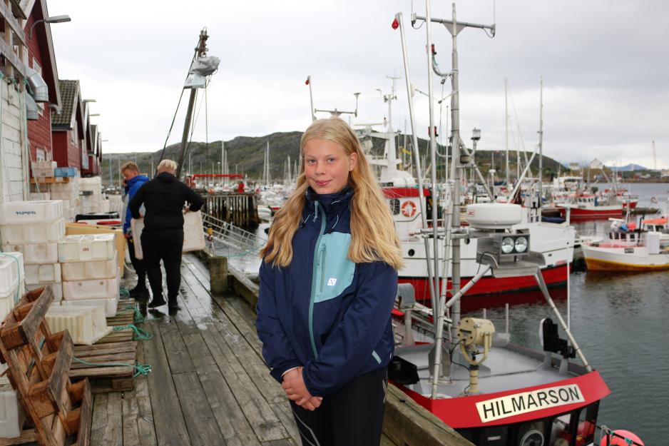 Nikoline Andreassen (12) er ungdomsfisker i Bodø