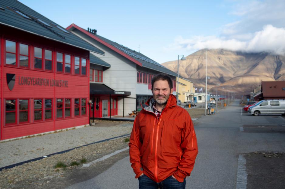 Arild Olsen, leder i Longyearbyen lokalstyre og Ap-politiker. Foto Line Nagell Ylvisåker