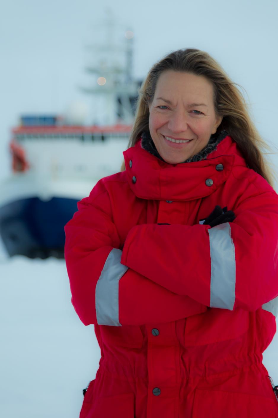 Antje Boetius. Polarstern Arktis. Photo M. Schiller