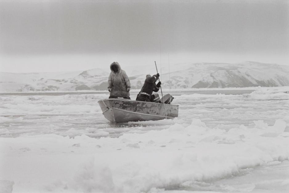 Hunting with spear, Alaska. Photo: James Barker.