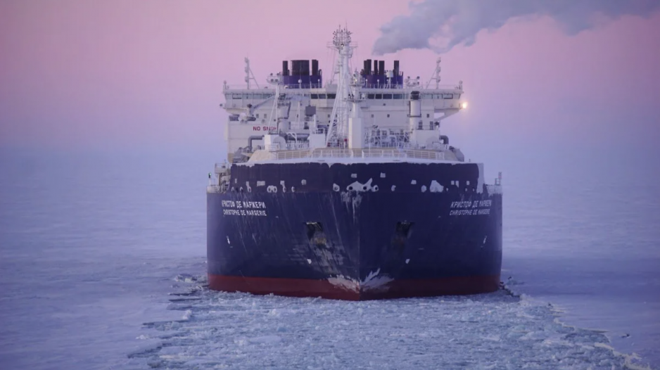Arc7 LNG Carrier Christophe de Margerie on Russia’s Northern Sea Route. (Source: Novatek) CdeM