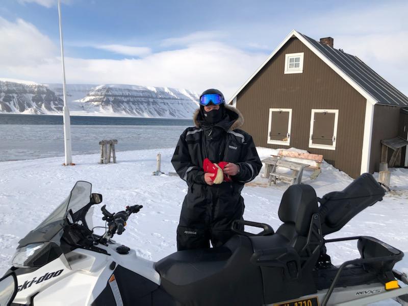 Lars Fause på Svalbard, april 2021. (Foto: Privat) Lars Fause på Svalbard, mai 2021. (Foto: Privat)