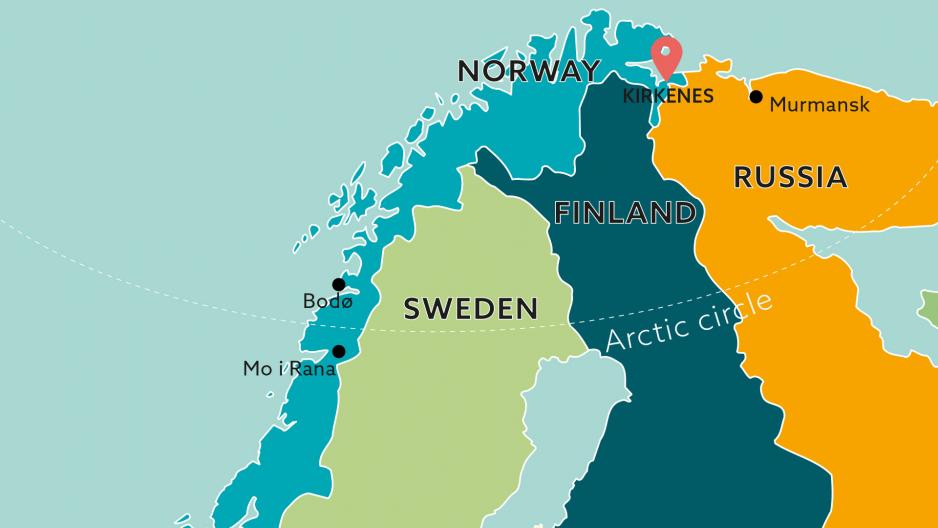 The High North Tour 2021 kart Kirkenes. The High North Tour 2021 kart Kirkenes.