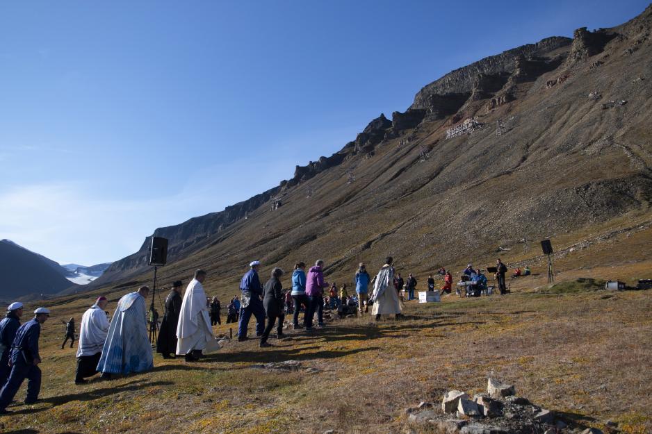 Svalbard Kirke markerte jubileumsgudstenesta.