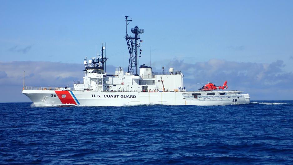 The Coast Guard Cutter Alex Haley is pictured before a Bering Sea patrol in 2018 The Coast Guard Cutter Alex Haley is pictured before a Bering Sea patrol in 2018