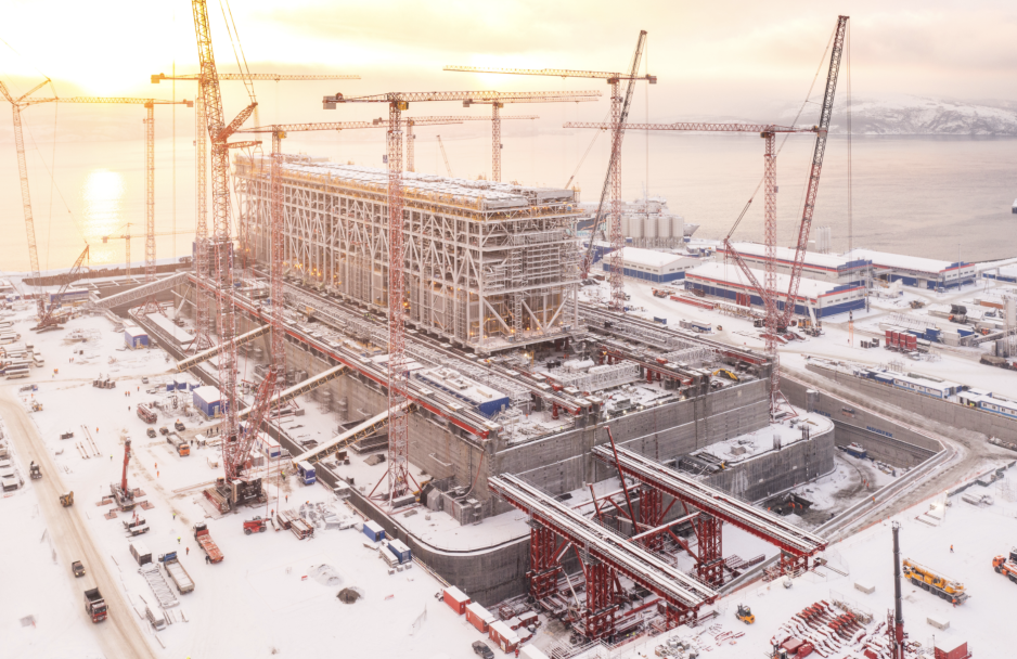 LNG Construction Center at Belokamenka near Murmansk. (Source: Courtesy of Novatek) LNG Construction Center