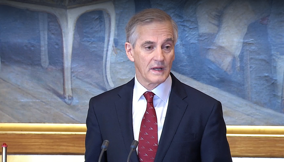 Jonas Gahr Støre på Stortinget Jonas Gahr Støre på Stortinget