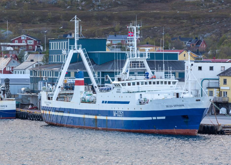 Russian Trawler Zvezda Murmana in Båtsfjord, North Norway. Russian Trawler Zvezda Murmana in Båtsfjord, North Norway.