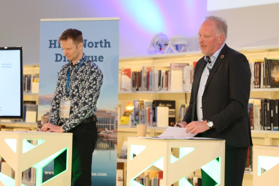 Andrei Mineev og Erlend Bullvåg presenterer Business Index North på High North Dialogue