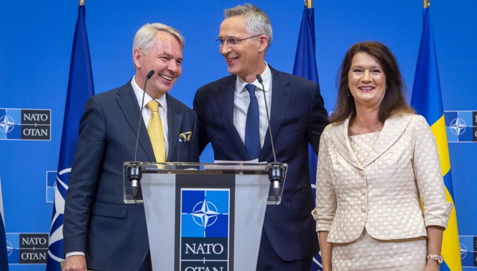 Pekka Haavisto, Jens Stoltenberg og Ann Linde Pekka Haavisto, Jens Stoltenberg og Ann Linde