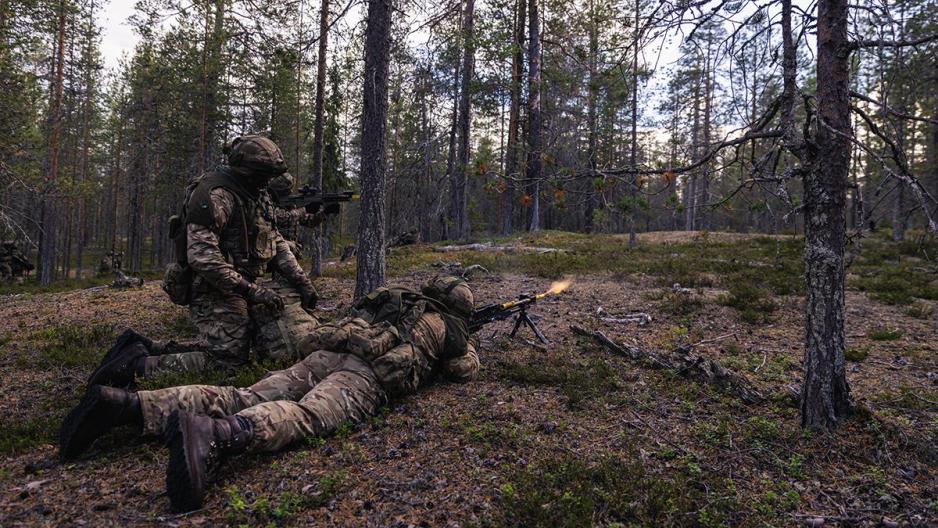 Hærøvelsen Vigilant Knife («Årvåken kniv») foregår denne uka i finsk Lappland. (Foto: Samuli Haapala, COMCAMFI/Finlands forsvar).