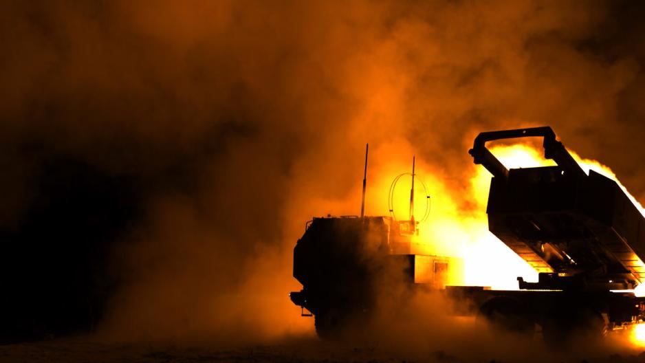 Øving med det amerikanske luftbårne rakettartilleriet HIMARS ved Försvarsmaktens base i Vidsel, Norrbotten fylke, høsten 2021. Tilsvarende amerikansk-svensk samtrening ble utført denne uka. (Foto: Anders Åberg/Vidsel Test Range)