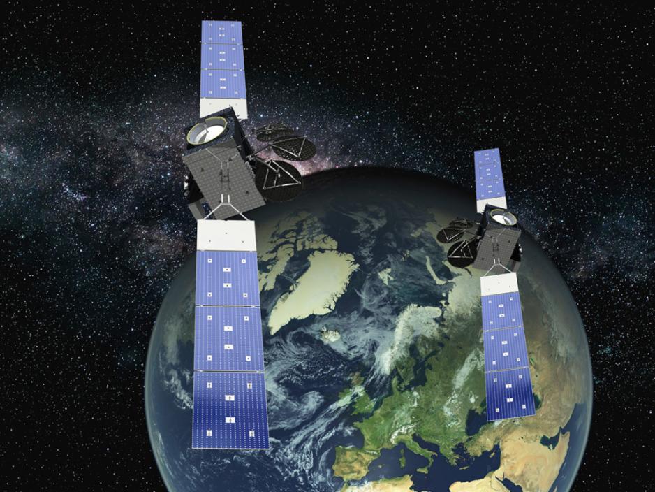 De nye bredbåndssatellittene vil gi dekning i arktiske strøk der ingen skulle tru at nokon kunne surfe. (Illustrasjon: Northrop Grumman Space Systems)