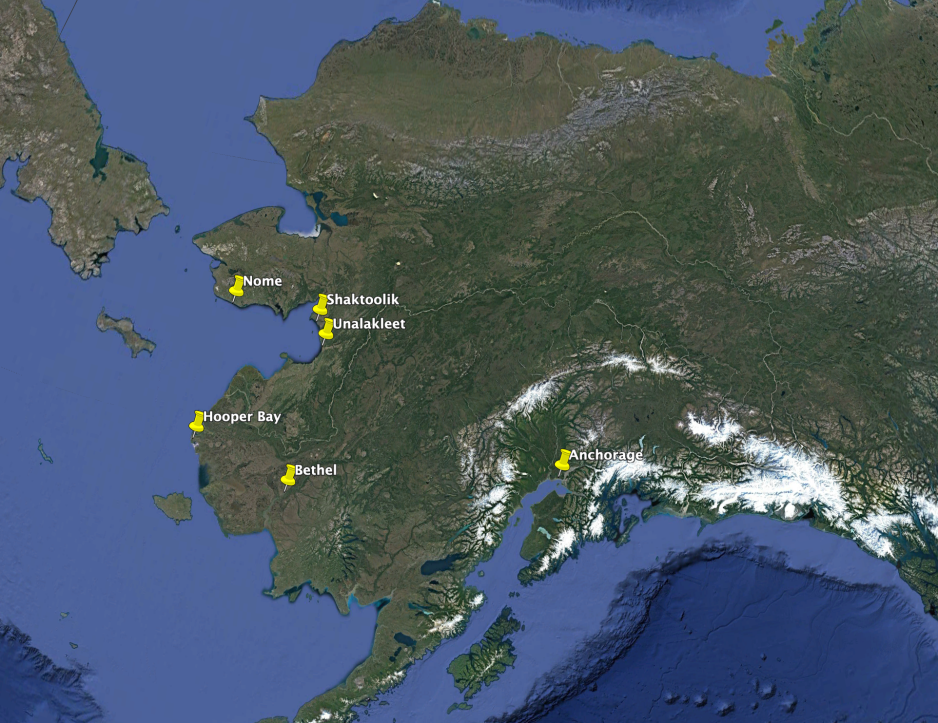 Alaska Indigenous Communities at the Front Lines of Climate Change alaska map