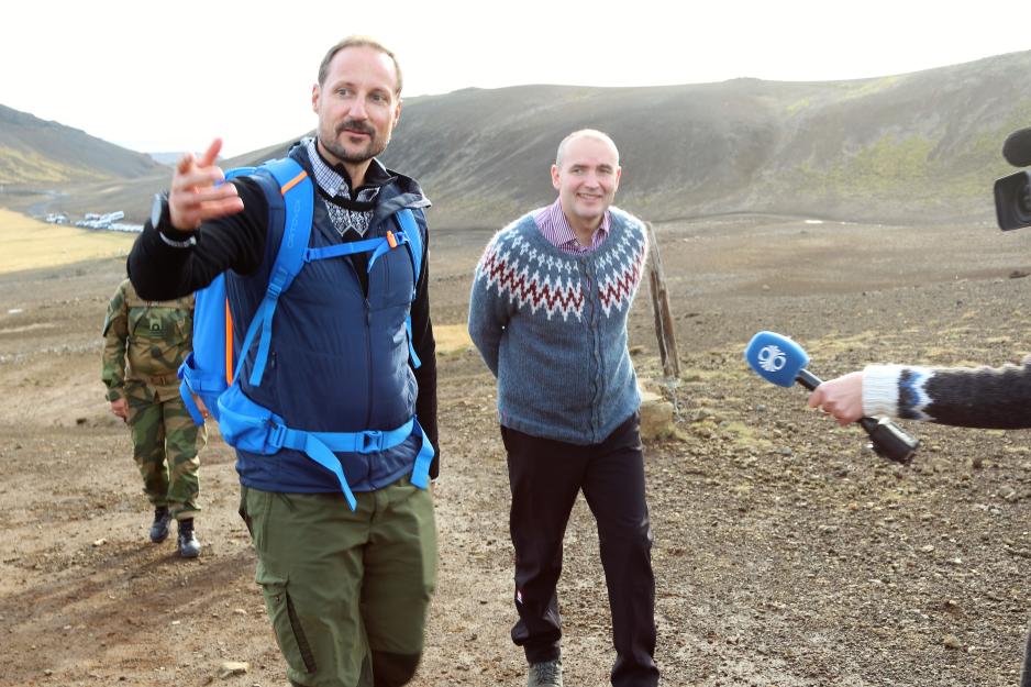  Kronprins Haakon og president Guðni Thorlacius Jóhannesson av Island