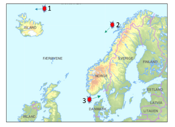RNSARCARDS exercise scenario location in the Nordic countries