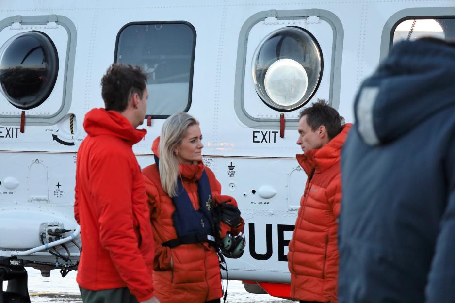 Justis- og beredskapsminister Mehl sammen med Sjef Luftforsvaret Rolf Folland