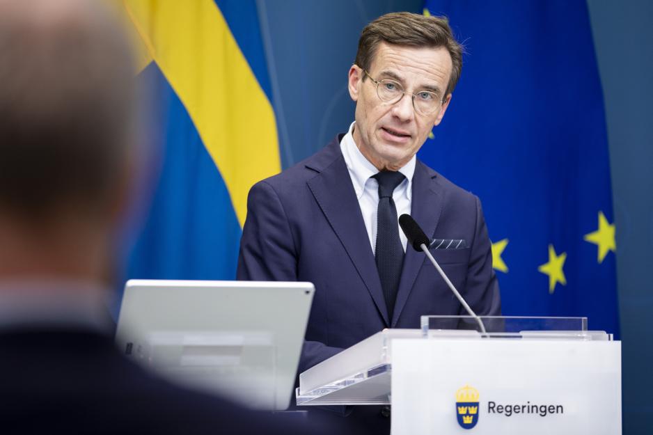 Sveriges statsminister Ulf Kristersson (M)