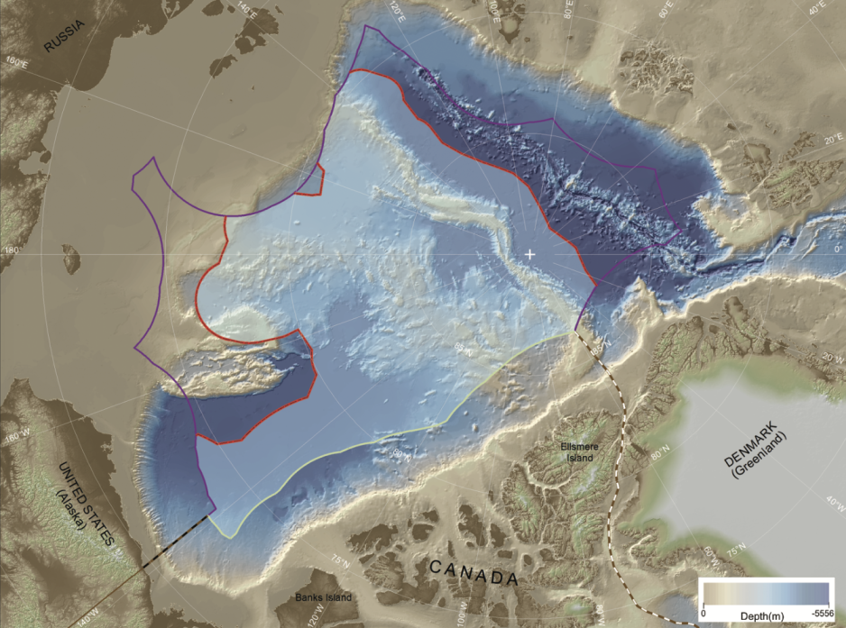 Kartet viser Canadas nye kontinentalsokkelkrav i Polhavet. (Skjermdump fra Tillegg til Canadas delvise innsending til Kontinentalsokkelkommisjonen angående dets kontinentalsokkel i Polhavet, 2022).