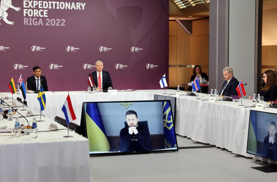 Ukrainian President Zelenskyi at JEF meeting