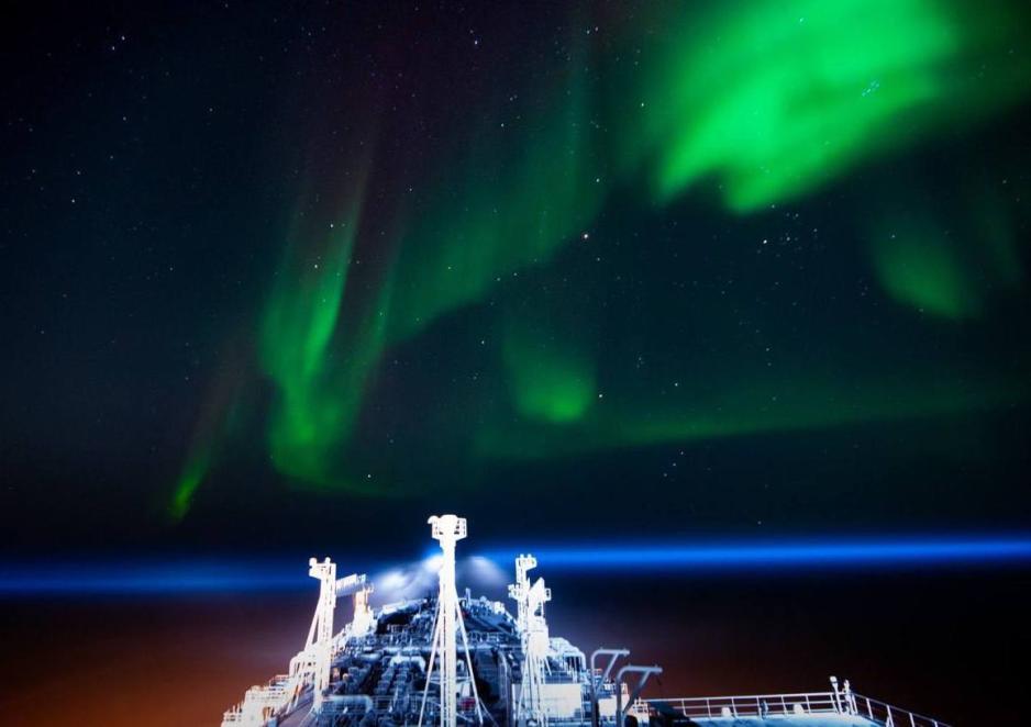 Arc7 Vladimir Voronin in the East Siberian Sea December 2022. (Source: Atomflot) Vladimir Voronin