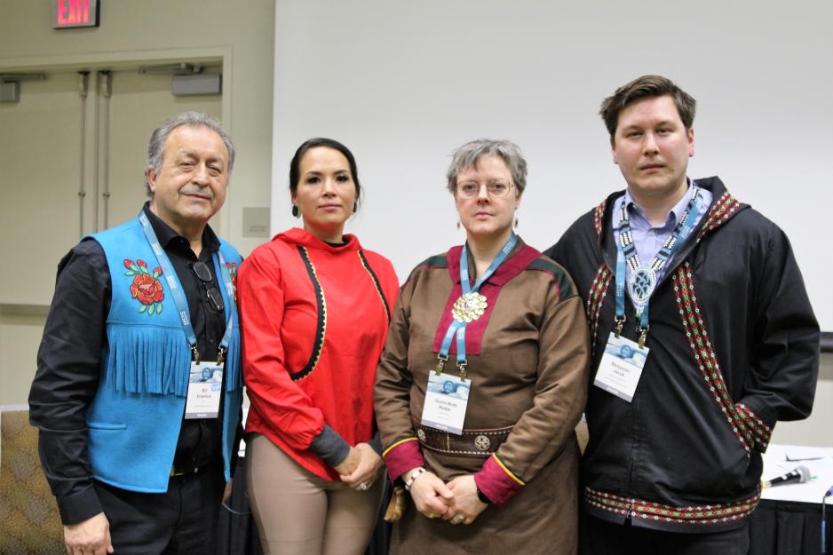 Chief Bill Erasmus, Emily Edenshaw, Gunn-Britt Retter and Benjamin Jacuk.JPG