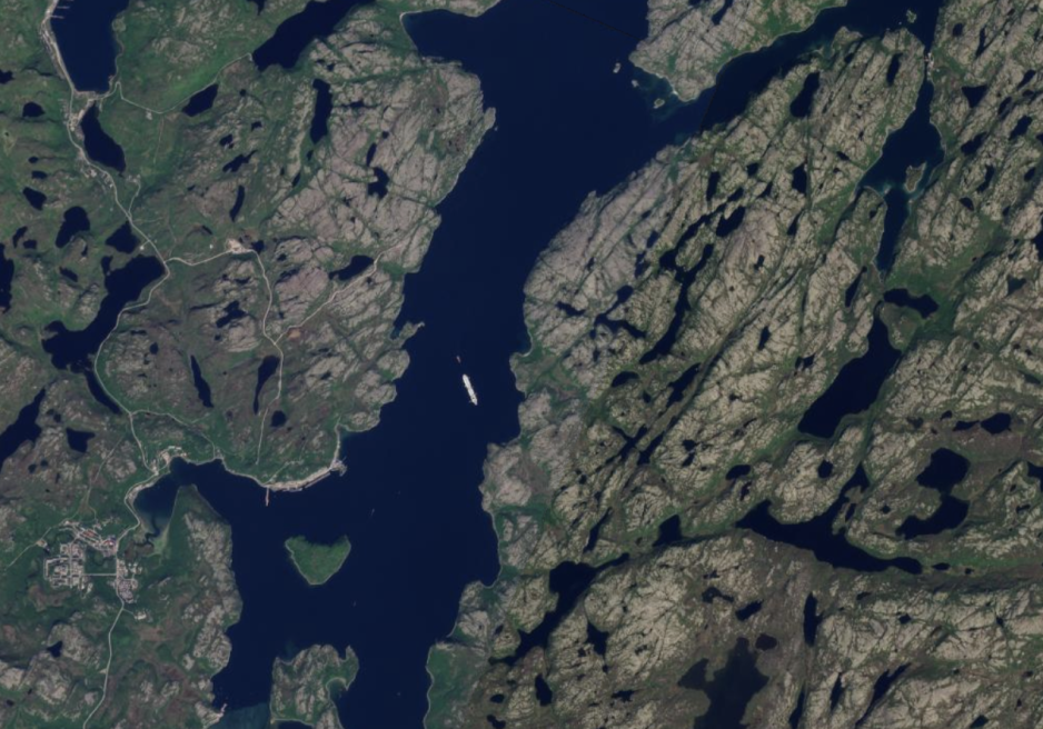 Saam FSU located in Ura Guba northwest of Murmansk on 25 July 2023. (Source: Planet.com) saam fsu