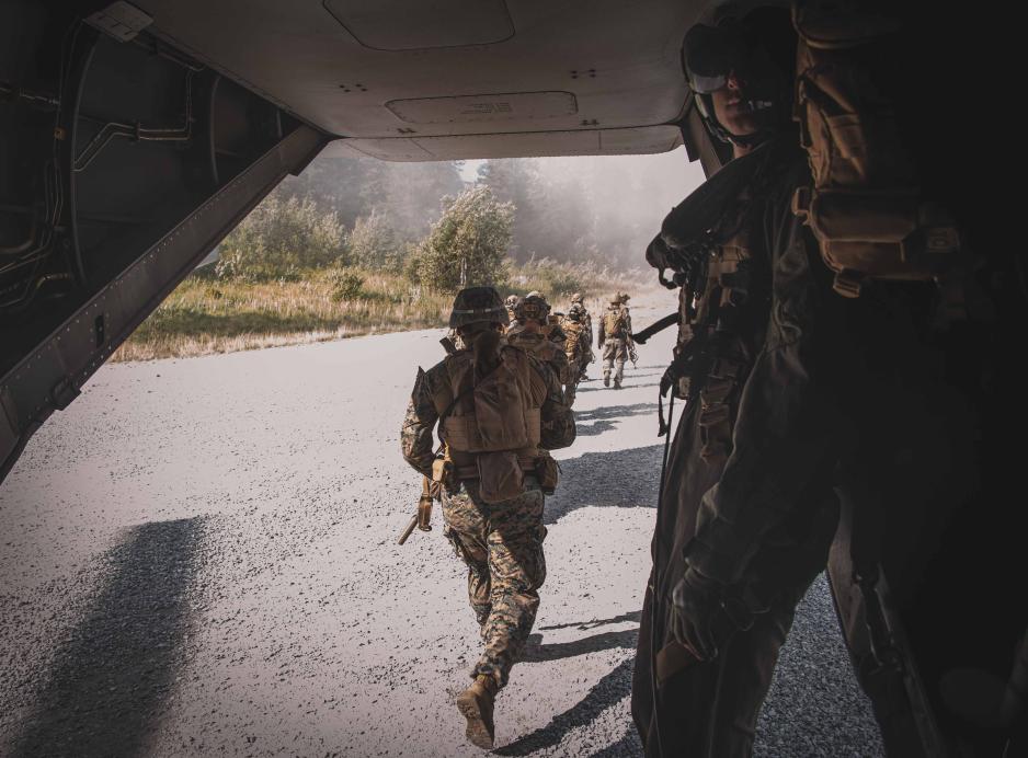 USAs marinekorps (26th Marine Expeditionary Unit) på Bardufoss august 2023