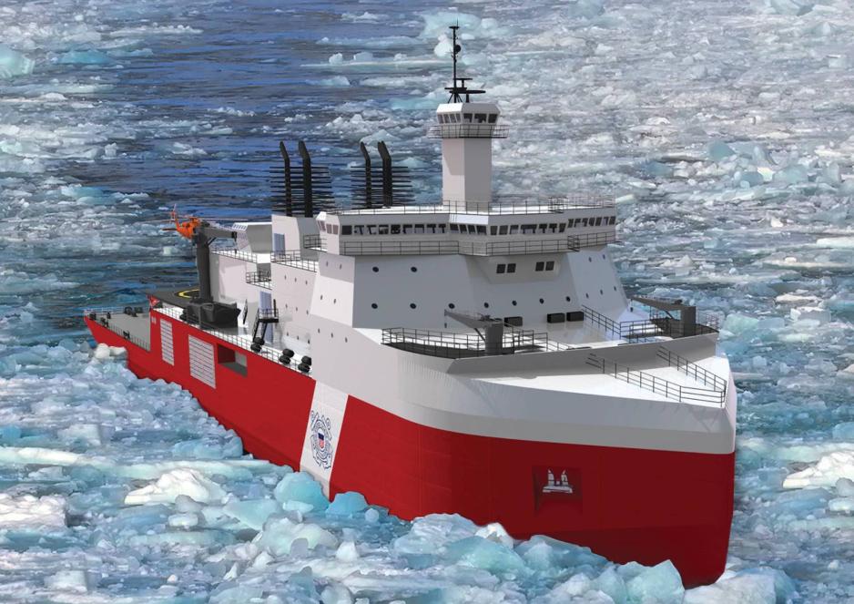 Artist rendering of the Polar Security Cutter. (Source: Bollinger) PSC.