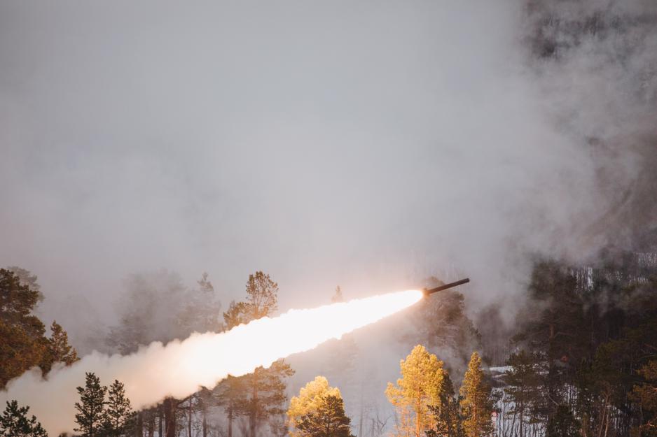 Skarpskyting med HIMARS på Setermoen