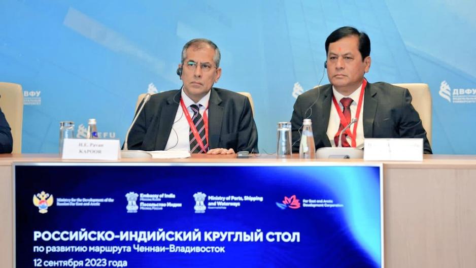 Russian-Indian maritime meeting in Vladivostok. (Source: Indian Ministry of Ports, Shipping and Waterways) Vladivostok India EMC.