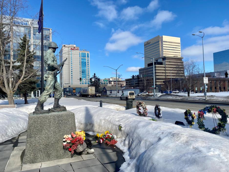 Anchorage Veterans’ Memorial in front of the ConocoPhillips head quarters in Alaska. (Photo: Trine Jonassen) Anchorage Veterans’ Memorial and ConocoPhillips