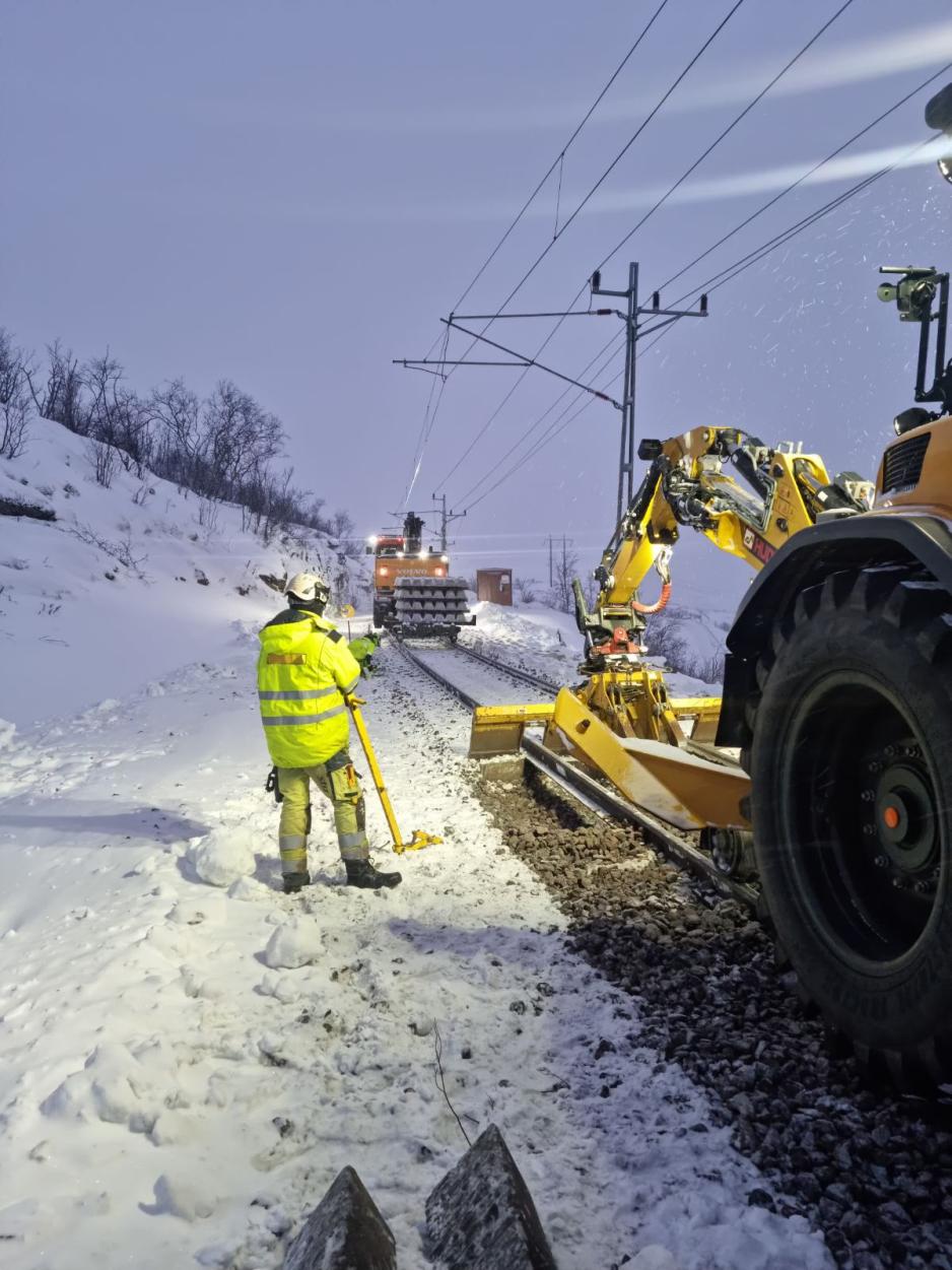 Opprydningsarbeid på Malmbanen